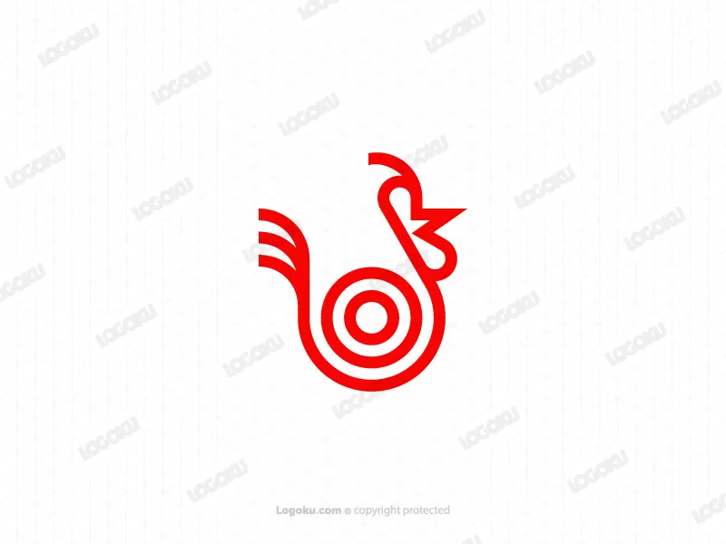 Modern Rooster Target Logo