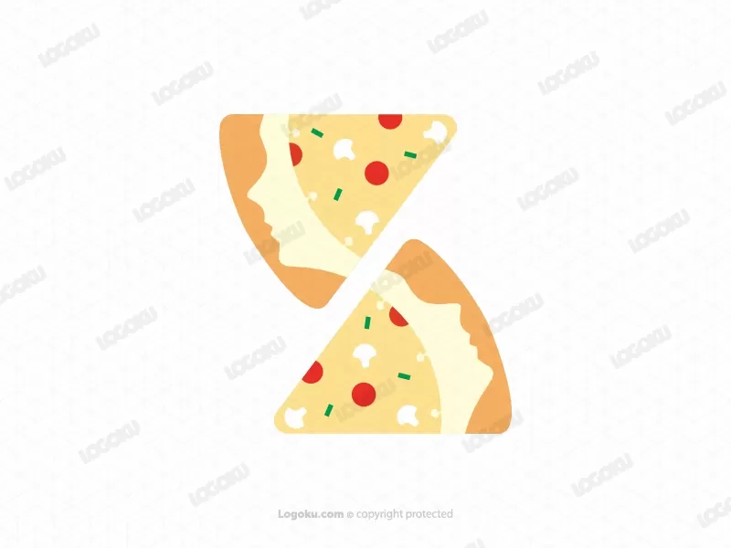 شريحة بيتزا الجمال حرف S