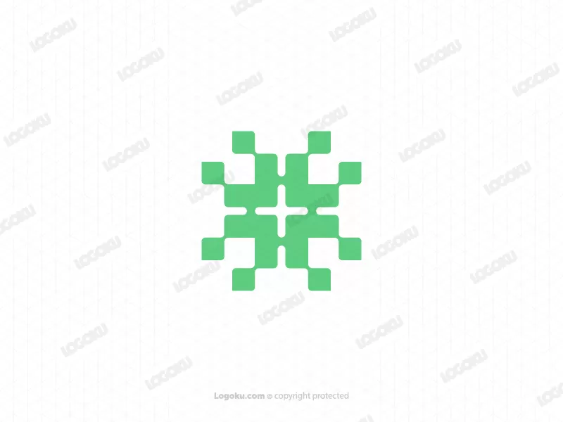 Medizinischer digitaler Buchstabe H-Logo