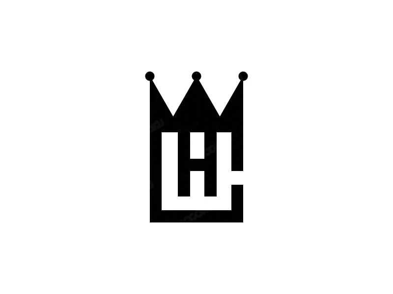 Logotipo De Corona De Letra Ch O Hc