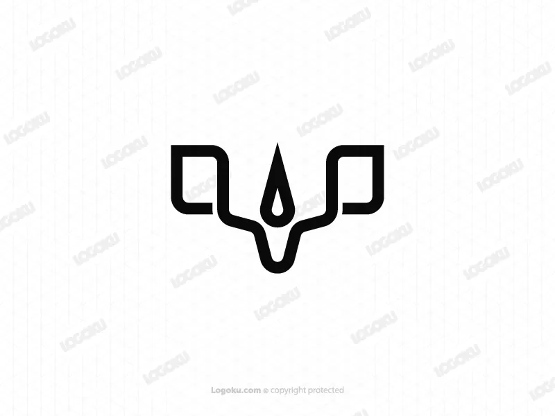 Einzigartiges Nashornkopf-Logo