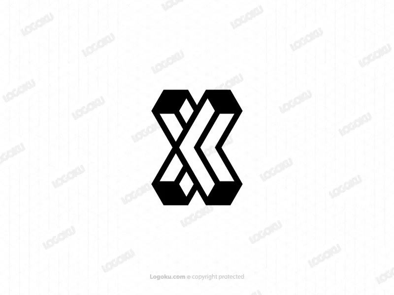 Letra Imposible X Logotipo Xk O Kx