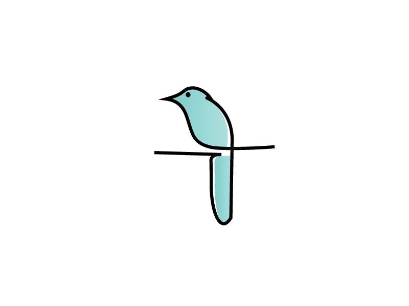 Einfaches Kolibri-Logo