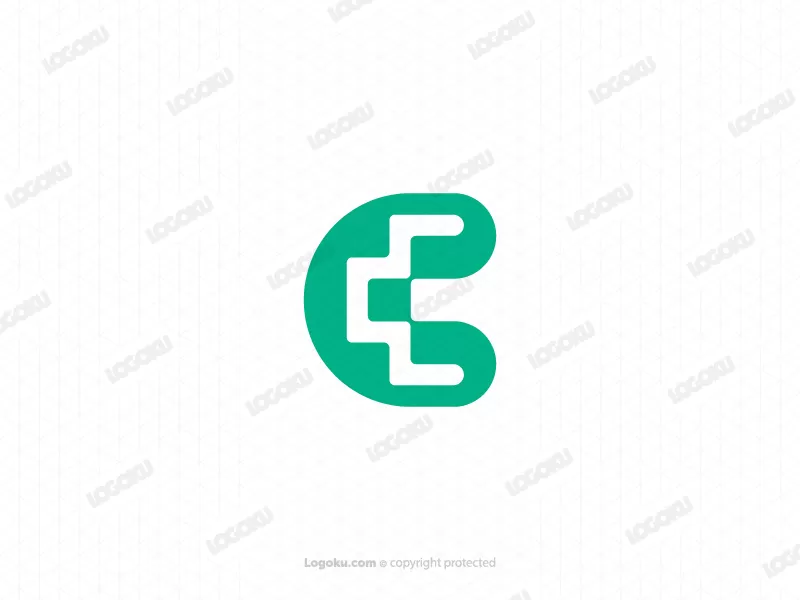 Ikonisches digitales Logo mit Buchstabe C