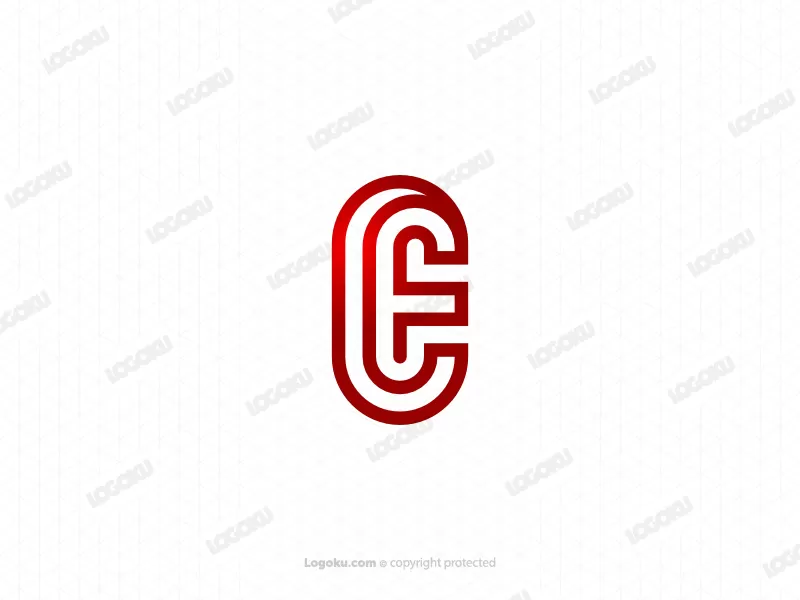 Fc Letra Cf Inicial E Monograma Logotipo
