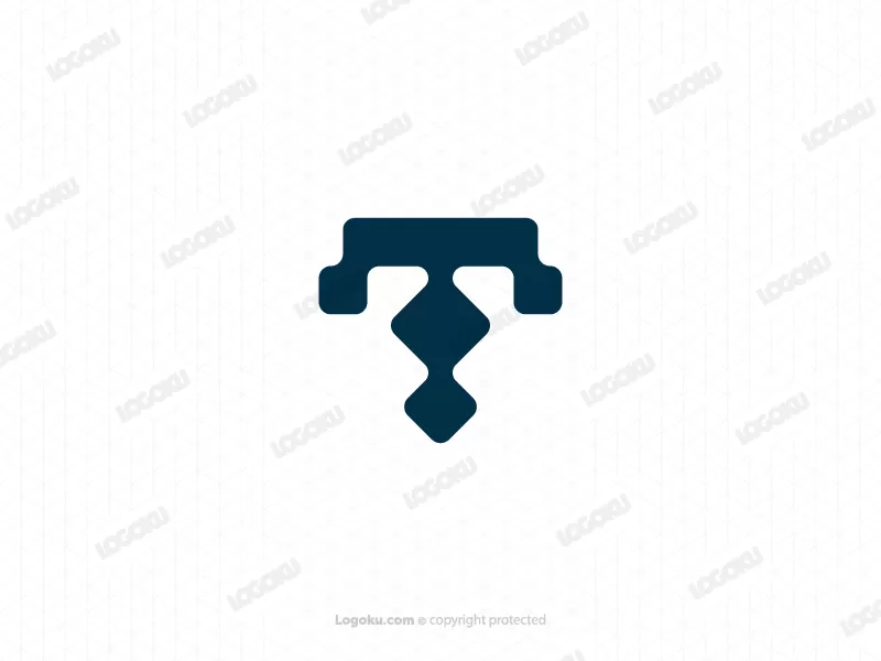 Modern Letter T Technology Logo