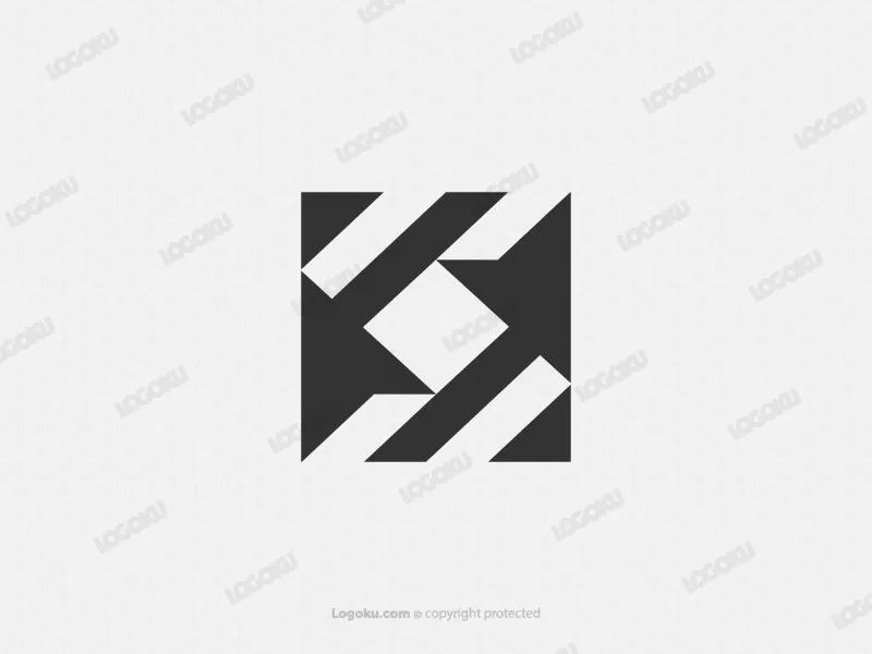 Quadratisches Buchstaben-S-Logo