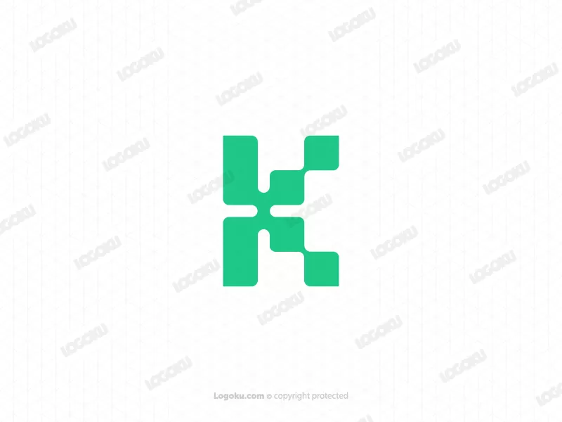 Einfaches digitales Logo mit Buchstabe K