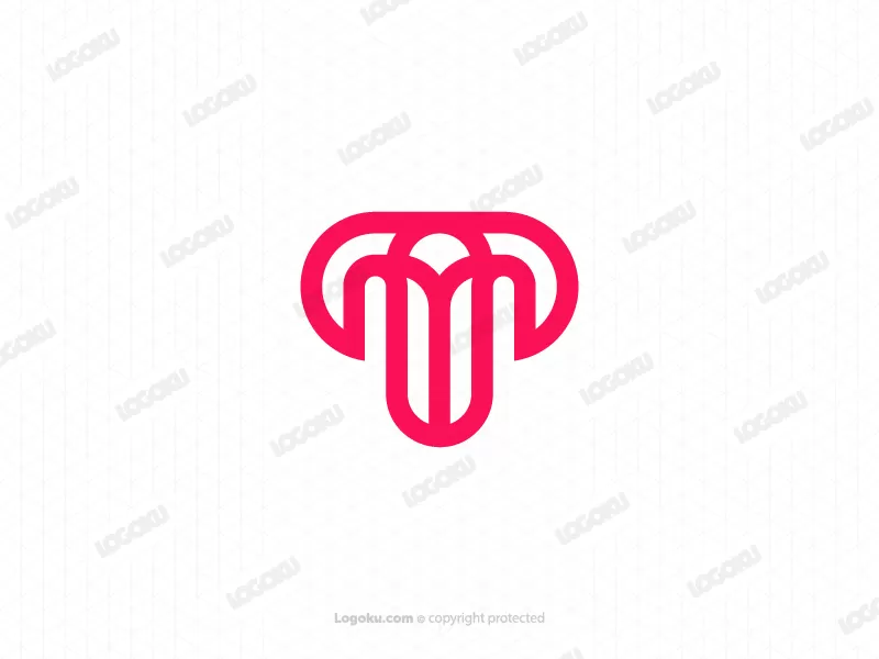 Unique T Letter Flower Logo