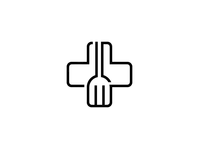 Medizinisches Gabel-Logo