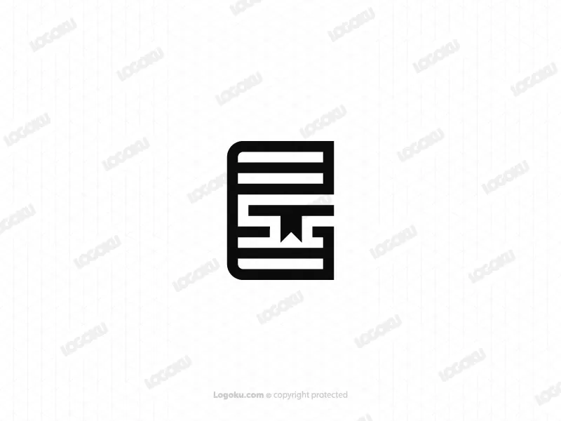 Simple Letter E Book Logo