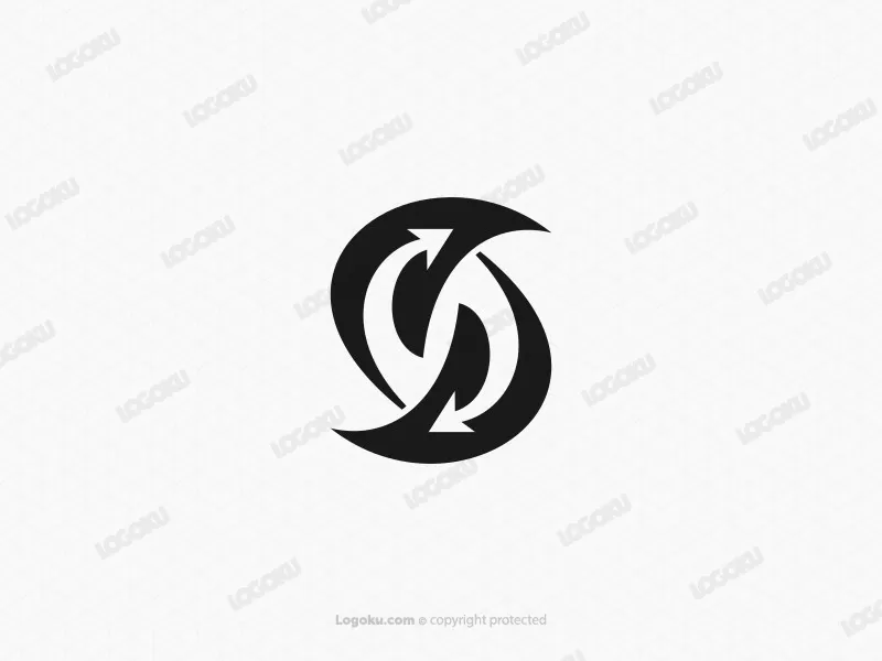حرف S شعار السهم