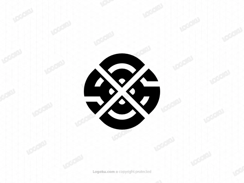 Sx Letra Xs Logotipo De Identidad Inicial