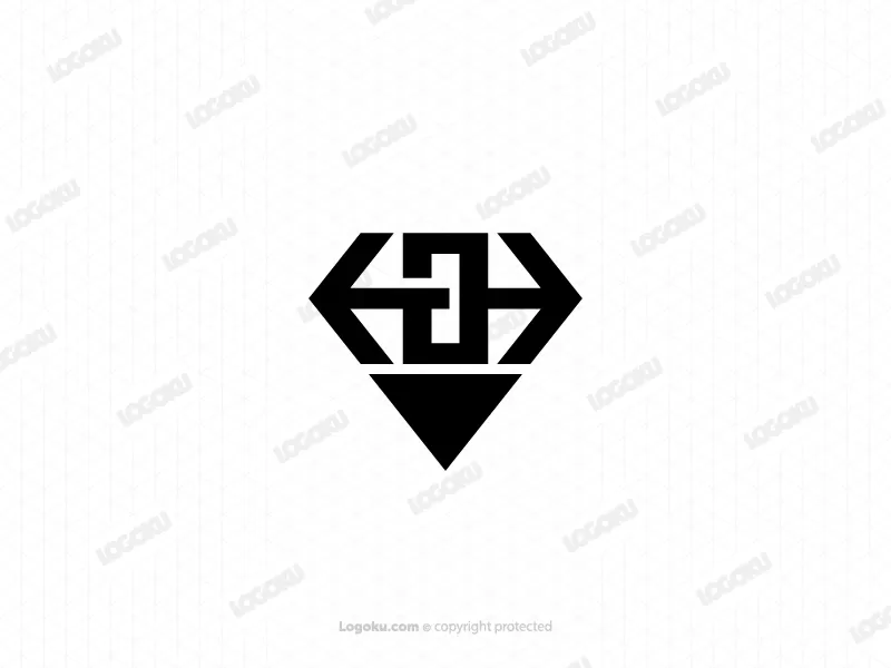 Letra Ho Or Oh Monograma Logotipo De Diamante