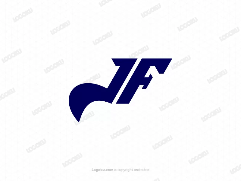 شعار حرف Jf