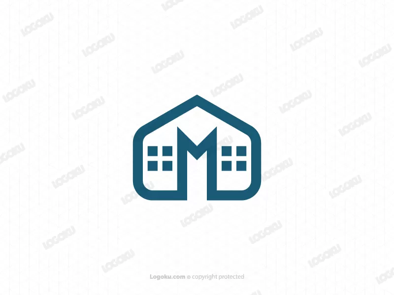 Modern Bookmark House Logo