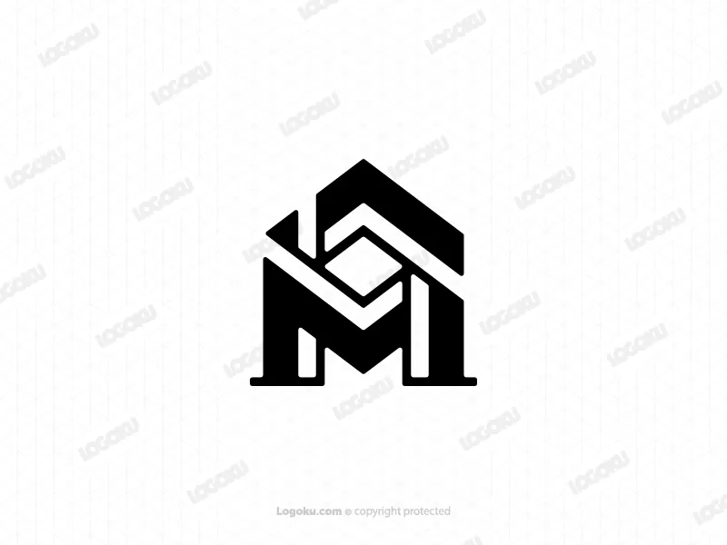 Ma Letra Am Logotipo De Identidad Inicial