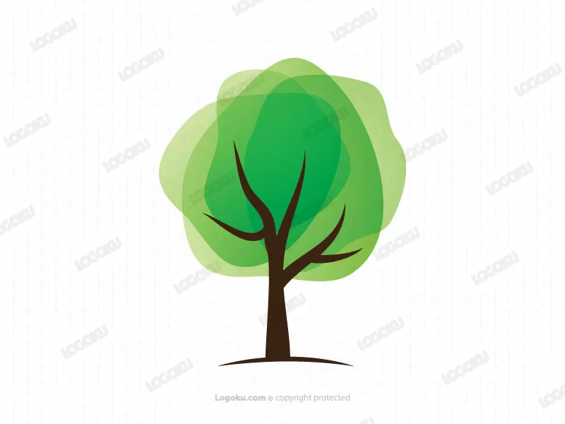  Un Hermoso Logotipo De árbol