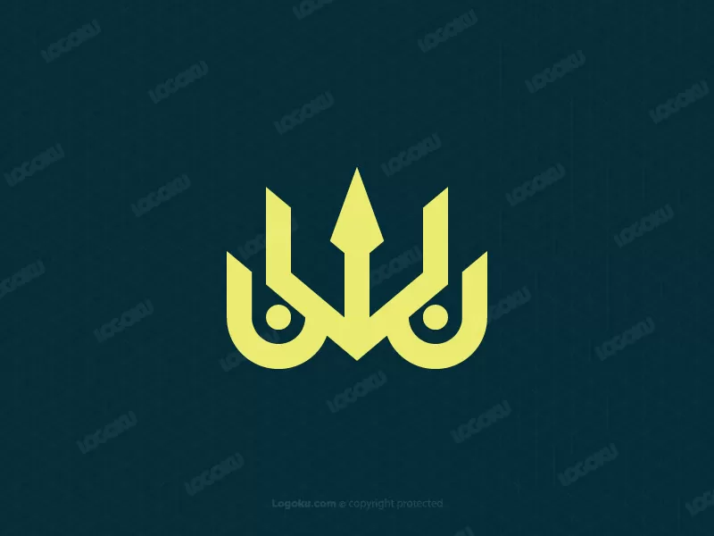 Elegant Owl Trident Logo