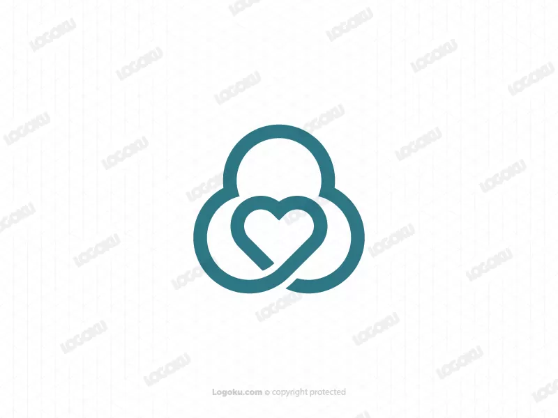 Logotipo De Nube De Amor Minimalista