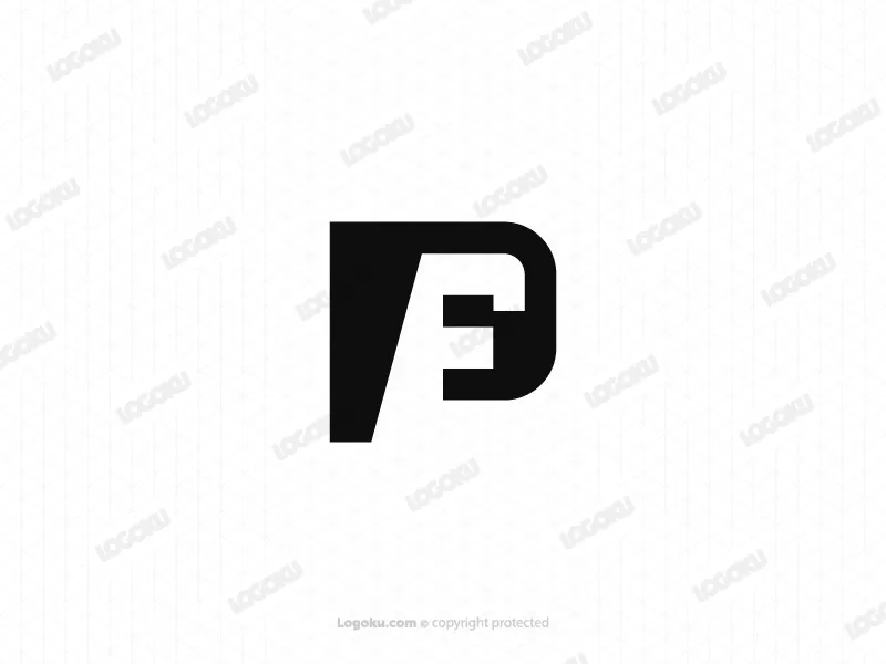 Logotipo Moderno Del Monograma Pf Fp 