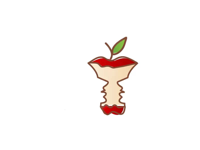 Deux Visages Dans Le Logo Apple