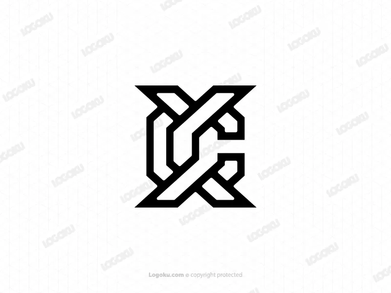 Letra Cx Inicial Xc Logotipo De Tipografía