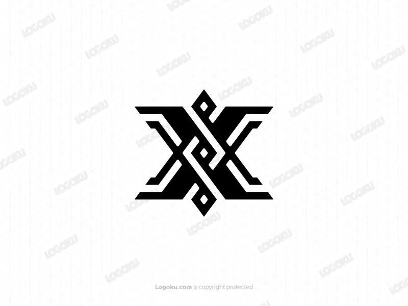 Logotipo De Identidad Del Nudo Celta De La Letra X