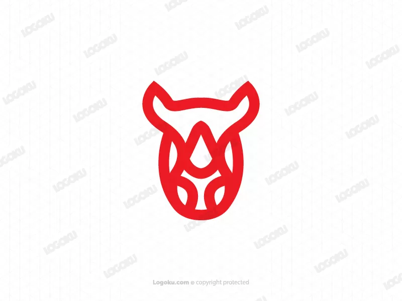 Un logo di rinoceronte rosso