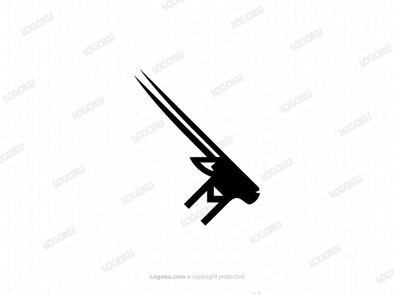 Kopf des schwarzen Oryx-Logos