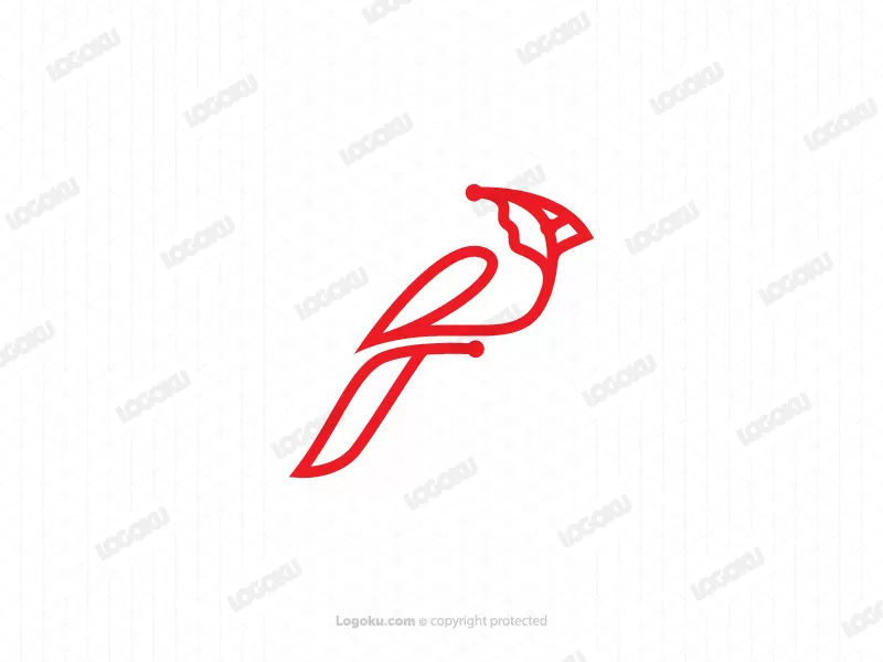 Schönes Red Cardinal-Logo