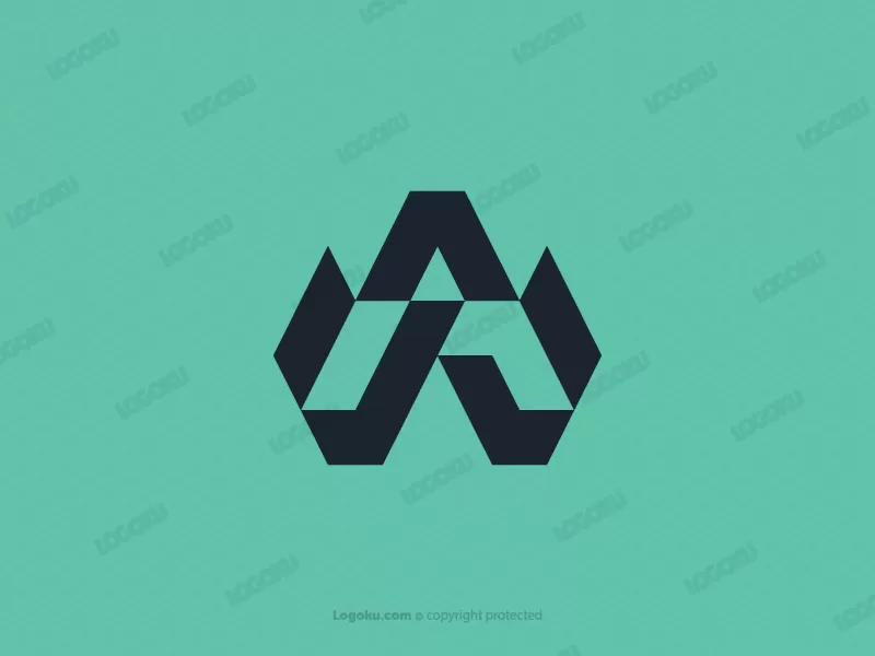 Logotipo De Letra Abstracta Aw
