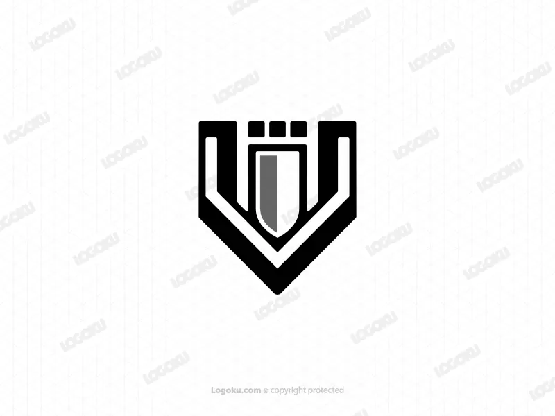 Buchstabe V Bullet Logo
