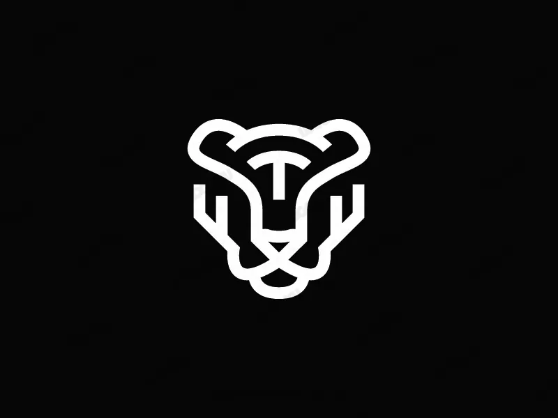 Tête du logo du tigre blanc