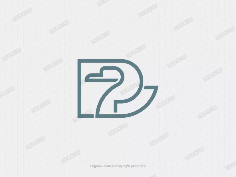 Logo de la ligne lettre P du cygne