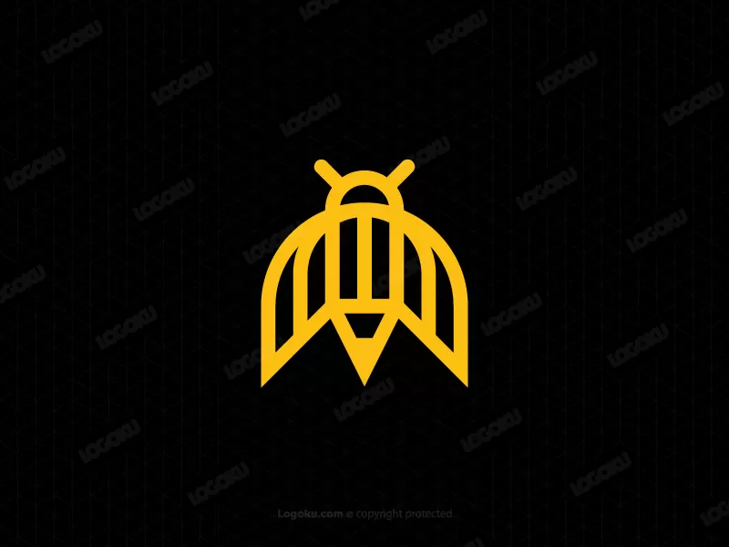 Logotipo de la abeja de la pluma
