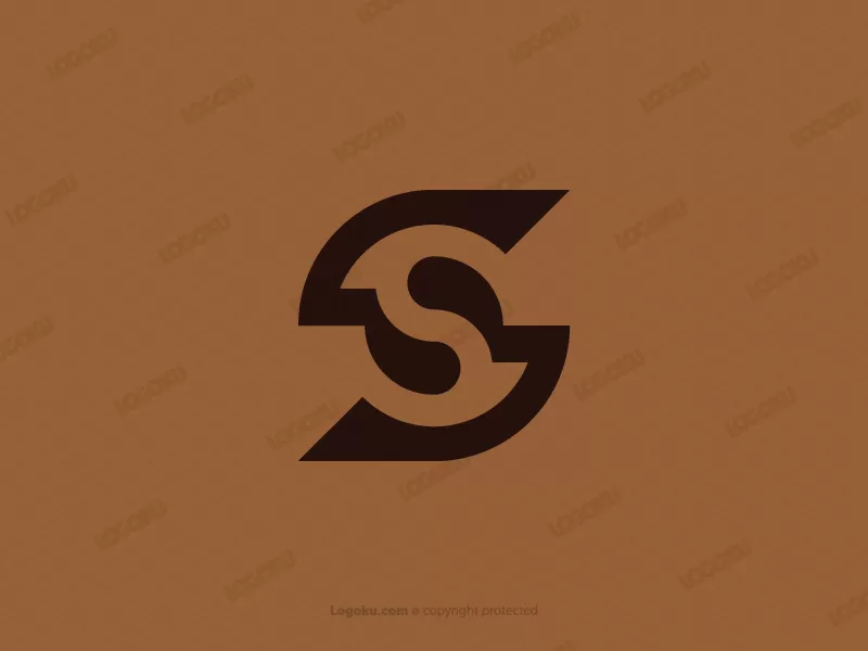 حرف S شعار القهوة
