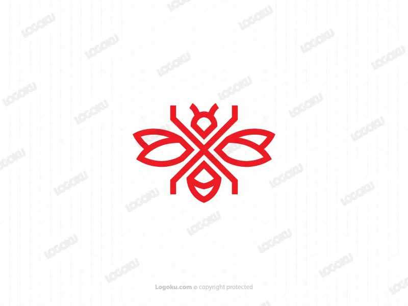 Logo de l'abeille rouge volante