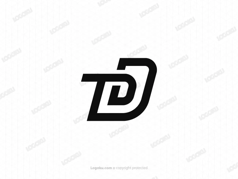 Logotipo de letra Td moderno