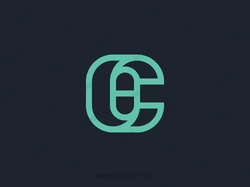 شعار كبسولة حرف C