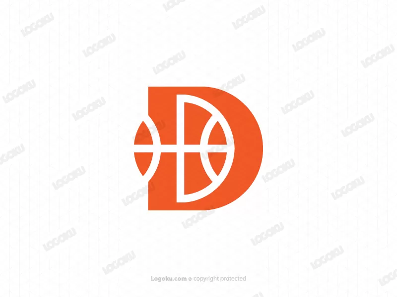 Buchstabe D Dribble Logo