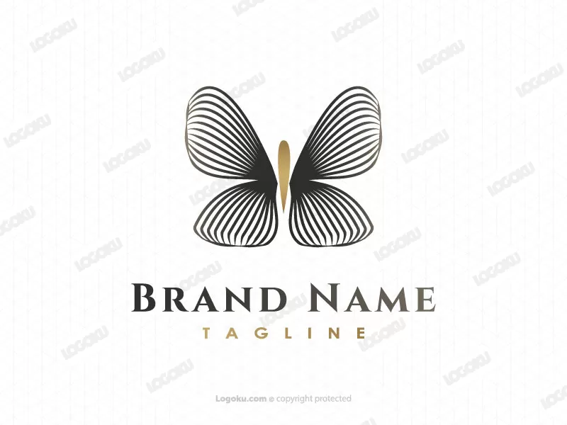 Logo papillon multiligne