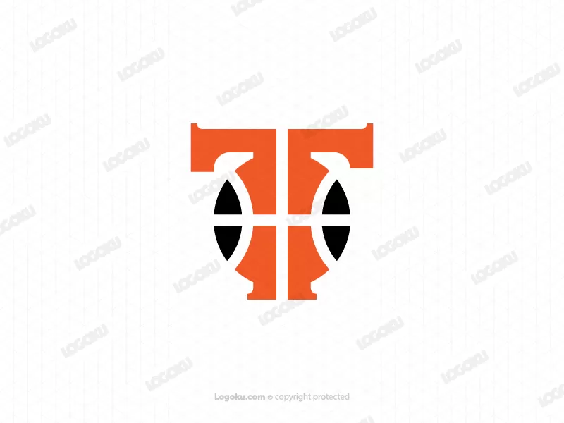 Letter T Basketball Logo 