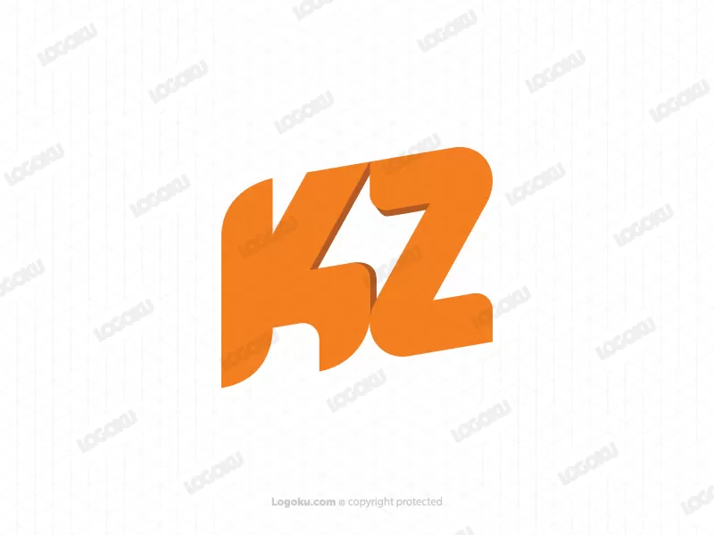 Buchstabe Kz Bolt Logo