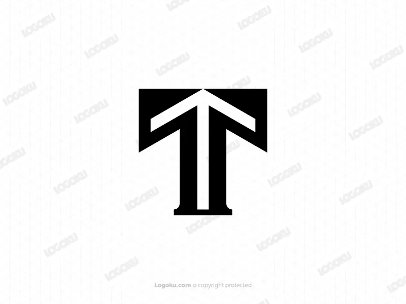 Logo de flèche lettre T