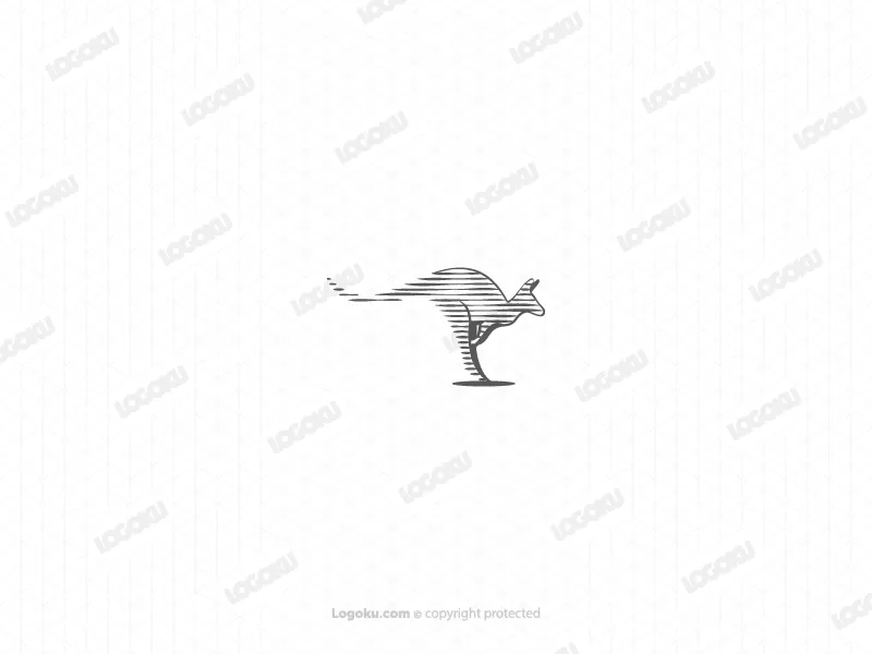 Logo de la ligne kangourou sautant