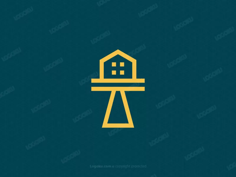 Minimalist House Letter T Logo