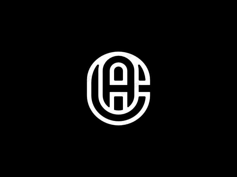 Letra Ac Inicial Ca Identidad Tipografía Logo