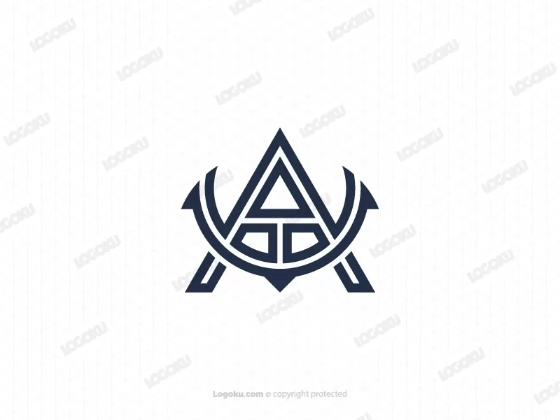 Strong Letter A Anchor Logo
