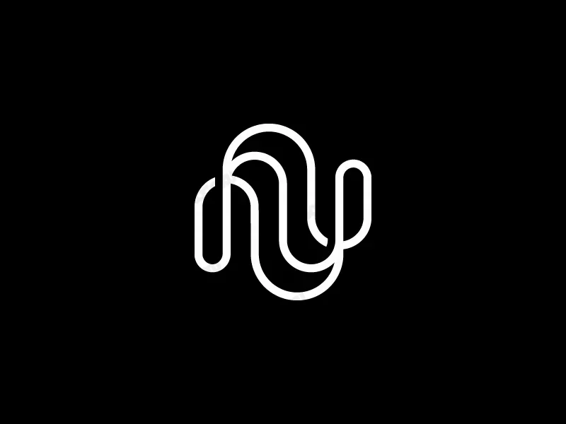 Logo élégant de la lettre N